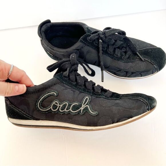 Coach Black Lace Up Sneaker “Devin” - Picture 2 of 6